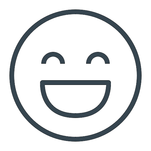 pictogramme d'un smiley qui rigole pour représenter le yoga du rire