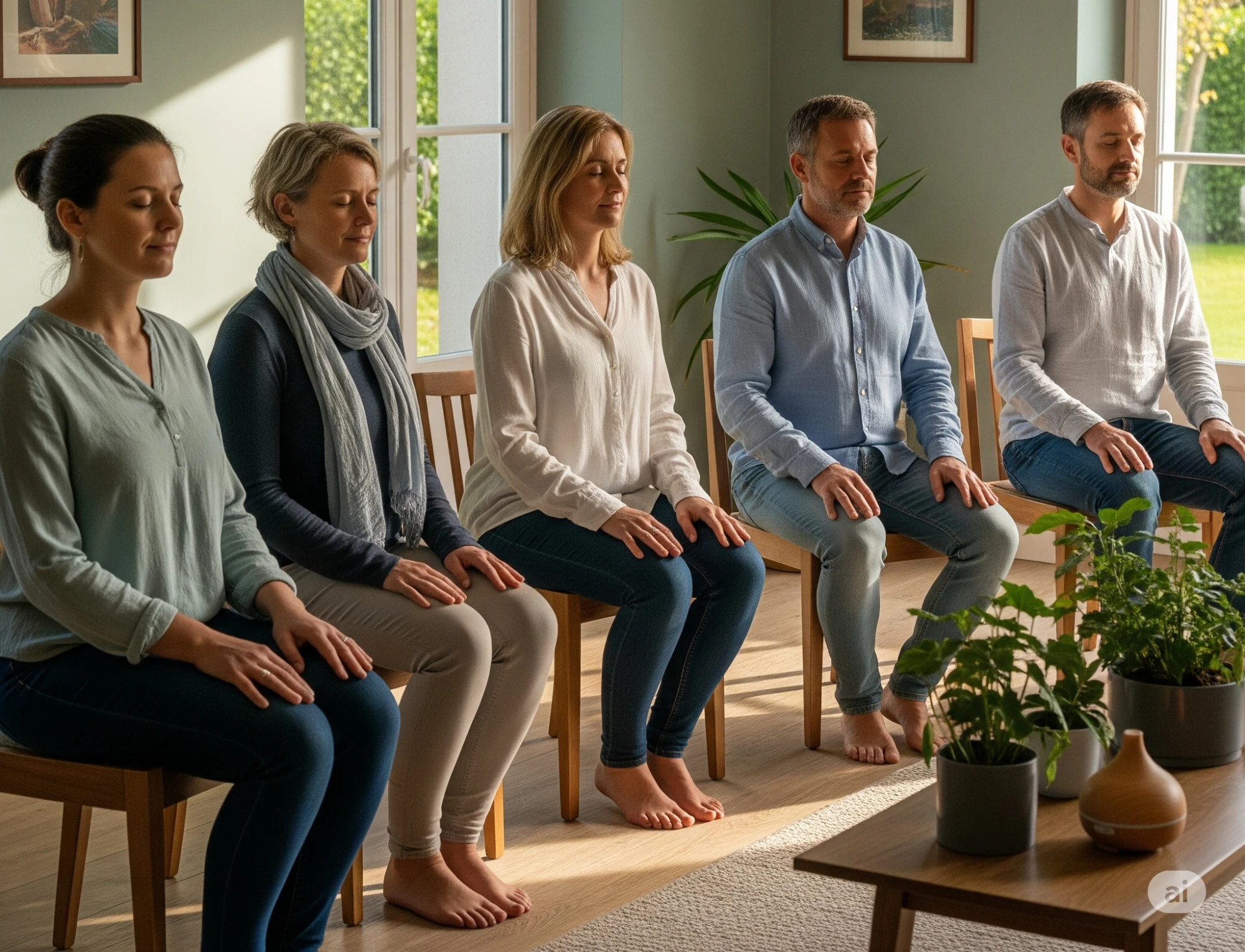 Séance de sophrologie en groupe à Saint Philbert de Grand Lieu